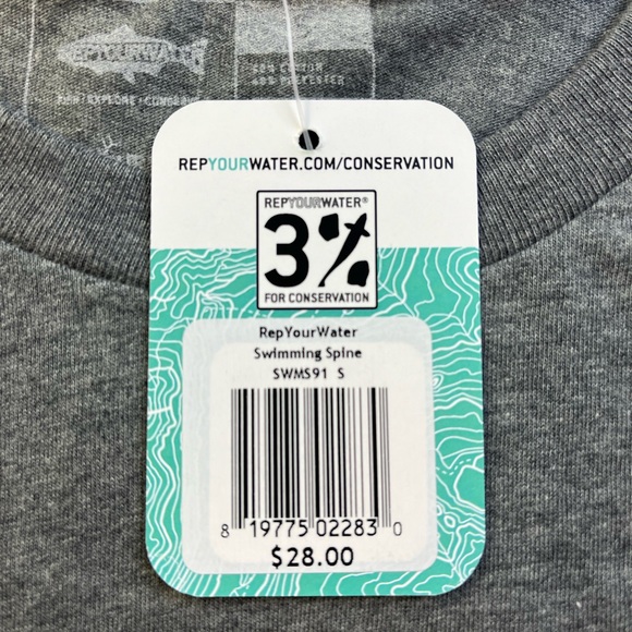 Rep Your Water Swimming Spine Tee R151-5 - Picture 2 of 6